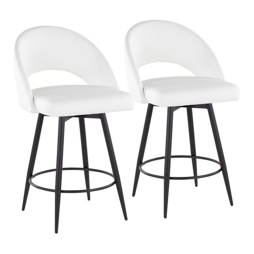 Renee Upholstered 26" Fixed-height Counter Stool - Set Of 2